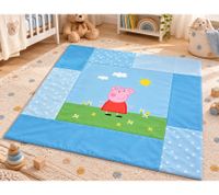 Peppa Pig Krabbeldecke 115 × 115cm gepolsterte Spieldecke für Babys & Kleinkinder aus 100% Polyester von Herding Mehrfarbig