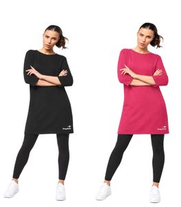 KangaROOS Damen Long-Sweatshirt – sportiver Sweatshirt mit legerer Passform – Bequemes Damen-Oberteil in Rosa oder Schwarz