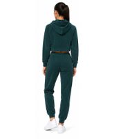 Sweat à capuche moderne pour femme KangaROOS, au design sportif et décontracté, doté d'une poche kangourou – Idéal au quotidien, coloris vert pétrole