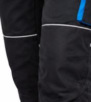 Men’s Softshell Work Trousers with Practical Pockets and Reinforced Knees – Durable Work Trousers in Black/Blue