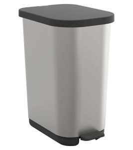 35L Rotho RIBO Pedal Bin for 25–40L Bin Liners with Foot Pedal, Soft-Close & Adjustable Bag Holder **B-Grade – tested** Grey