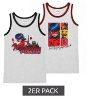 2-Pack Miraculous Kids' Undershirts Cotton Tank Tops with Different Designs Multicoloured