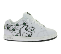 etnies Cinch SMU Unisex Skater Sneakers with Spider Print – 430700000-4199 – White/Black