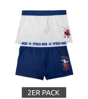 Confezione da 2 Boxer da Bambino MARVEL Spider-Man in Cotone – Intimo Comodo con 2 Diversi Motivi Spiderman – Multicolore