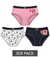 3er-Pack Paw Patrol Kinder-Panty Höschen aus Baumwolle – Bequeme Höschen für Mädchen mit 3 verschiedenen Motiven – Bunt