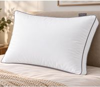 John Cotton PREMIUM Pillow, approx. 80 x 80 cm, for luxurious and cozy nights – allergy-friendly, in white