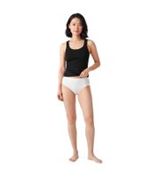 3-Pack Women’s Briefs – Comfortable cotton panties with an elastic waistband and classic fit, 7661900, Black, Gray & White