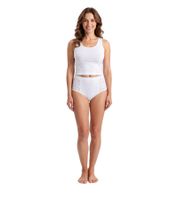 2-Pack Women’s High-Waisted Briefs – Comfortable Cotton High-Waist Panties (with or without Lace) – Women’s High-Rise Underwear 7661900 in White