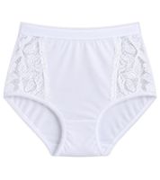 2-Pack Women’s High-Waisted Briefs – Comfortable Cotton High-Waist Panties (with or without Lace) – Women’s High-Rise Underwear 7661900 in White