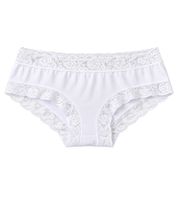 2-Pack Women’s Panties with Elegant Lace – Comfortable Cotton Briefs with an Elastic Waistband and Floral Lace Details 7661900, Black and White