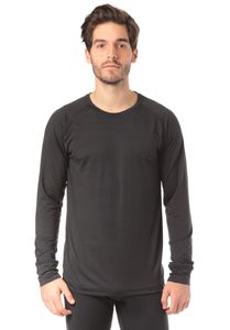 Lakeville Mountain Base Layer for Men Underwear Crew Neck Black