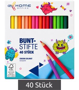 Set of 40 Sellner Home Office colored pencils with an ergonomic hexagonal shape, 40 brilliant colors – **B-stock (second-choice goods) – inspected**