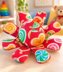 WOLTU Octopus Beanbag Toy, approx. 17 cm – Fun octopus toy for children to enjoy **B-stock – inspected** Red/Multicolored
