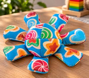 WOLTU Octopus Beanbag Toy, approx. 17 cm – Fun octopus toy for children to enjoy **B-stock – inspected** Blue/Multicolored