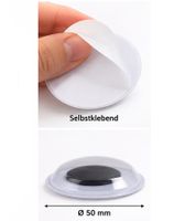 folia XXL Googly Eyes, 2 pieces, Ø 50 mm – Self-adhesive craft eyes, size L – Movable eyes for crafting & decorating – **B-stock – inspected** – Black/White