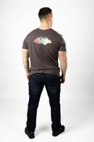 Lakeville Mountain Men's Ludo T-Shirt with Back Print and Crew Neck Grey