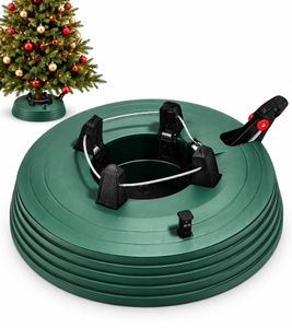 Ø34cm Christbaumständer mit Fußhebel & Wassertank 2,3L, für Weihnachtsbäume bis 2,2m, Stammdurchmesser 3–13cm **B-Ware – geprüft** EIFEL 2.2 Star-Max in Grün