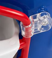 Casque à snacks « Football américain » – Ensemble de 4 pièces pour chips, sauces et friandises – Bleu/Rouge/Blanc