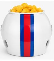 Casque à snacks pour football américain – Ensemble de 4 récipients pour chips, sauces et friandises (Blanc/Rouge/Bleu)