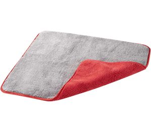 WALSER EXPERT Premium Mikrofasertuch ca. 48 x 42 cm für Auto & Haushalt **B-Ware – geprüft** Rot/Grau