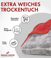 WALSER EXPERT Premium Mikrofasertuch ca. 48 x 42 cm für Auto & Haushalt **B-Ware – geprüft** Rot/Grau