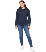 KangaROOS Damen Hoodie - Damen Hoodie mit sportiven Look, Kapuze und Kordelzug in Dunkelblau/Navy