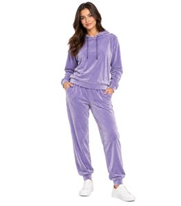 Damen Nicki-Hose weiche Lounge-Hose mit Hosentaschen für bequeme Tage - Jogginghose in Lila