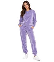 Damen Nicki-Hose weiche Lounge-Hose mit Hosentaschen für bequeme Tage - Jogginghose in Lila