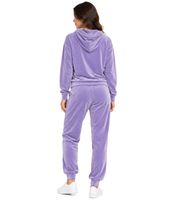 Damen Nicki-Hose weiche Lounge-Hose mit Hosentaschen für bequeme Tage - Jogginghose in Lila