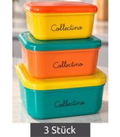 Set of 3 Collectino Lunch Boxes – Customize your lunch boxes with 5 waterproof stickers – nestable design **B-stock – inspected** Multicolored