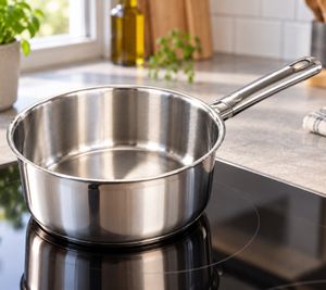 Ø16cm Stainless Steel Saucepan max. 1.25L for Kitchen Use **B-Grade – tested** Silver