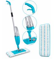 Paul Koch Spray Mop – Practical floor mop with a built-in spray function, featuring a washable pad for smooth floors and thorough damp cleaning **B-Stock – Inspected** Turquoise/Gray