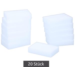 20-Pack Dirt Devil Magic Sponge Cleaning Erasers, Extra Thick Cleaning Sponges for Removing Dirt, Stains & Marks approx. 11.5 × 7.2 × 2.4cm **B-Grade – tested** White