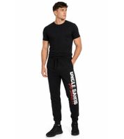 Pantalones de chándal para hombre Uncle Sam con inscripción «Uncle Sam 86», de algodón, color negro