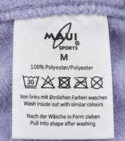 Giacca in pile da donna MAUI SPORTS – modello avvolgente con zip e maniche lunghe – color lavanda/lilla
