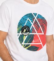 Lakeville Mountain Apo Herren T-Shirt mit Rundhalsausschnitt und tropischem Print LVM110249 Weiß