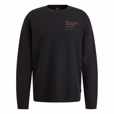 PME Legend Long Sleeve R-Neck Structured Pique Gd - Herren Sweatshirt