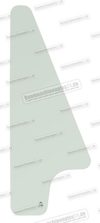 Caterpillar 950K/L/M/MZ - 962K/L/M/MZ - 966K/L/M/MXE 972K/L/M/MXE - 980K/L/M - 982M (2012-2014) - Frontscheibe 1/3 links