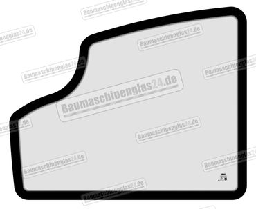 Jcb 8014 TO 8040 MINI EXCAVATOR (BONDED CAB) bis Bj.05 - Türscheibe unten