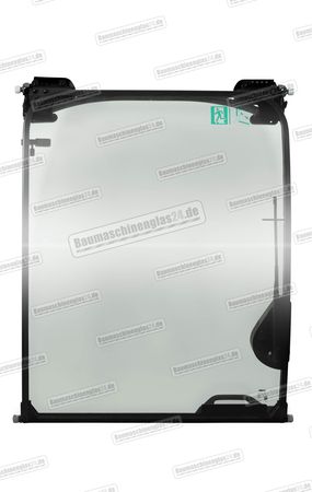 Hitachi ZX85US-5/ZX135US-5/ZX225US-5/ZX225USLC-5B/ZX85US-6/ZX135US-6/ZX225USLC-6/ZX225USRLC-6 - Frontscheibe oben m. Rahmen