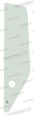 Takeuchi TB020 / TB025 / TB030 / TB035 / TB045 S/N:1255001-1255452 - Seite hinten Türscheibe