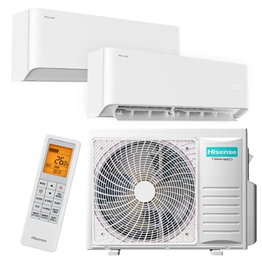 Hisense FreeMatch Multisplit Klima-Set für 2 Räume – 2× HB35XU0AG, 7,0 kW Kühlen / 8,0 kW Heizen, R32