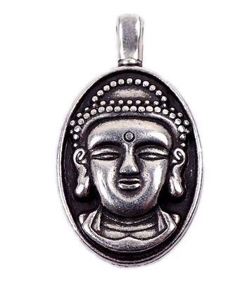 Minott Anhänger Kleiner Buddha im Antiken Design versilbert 13466