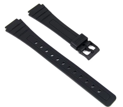Casio Uhrenarmband 16mm | Resin schwarz AW-48H AW-48HE
