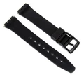Uhrenarmband 17mm Kunststoff schwarz passend zu Swatch Uhren 18053B 
