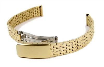 Uhrenarmband Edelstahl Band gelbgoldfarben 12mm Minott 18297