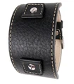 Uhrenarmband Leder schwarz mit Wechselanstoß 18mm 20mm 22mm 24mm