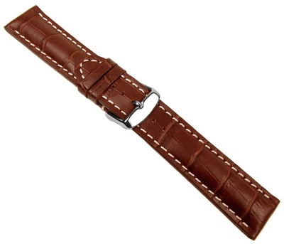 Swiss Chrono II Ersatzband Uhrenarmband Kalbsleder Braun 20650S