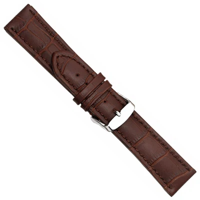 Big Size Print Ersatzband Uhrenarmband Kalbsleder Braun 20903S