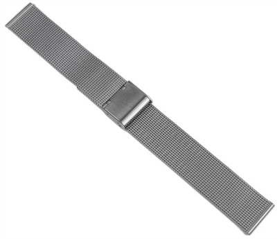 Minott Uhrenarmband Silbern Milanaise feines Geflecht Schiebe Verschluss